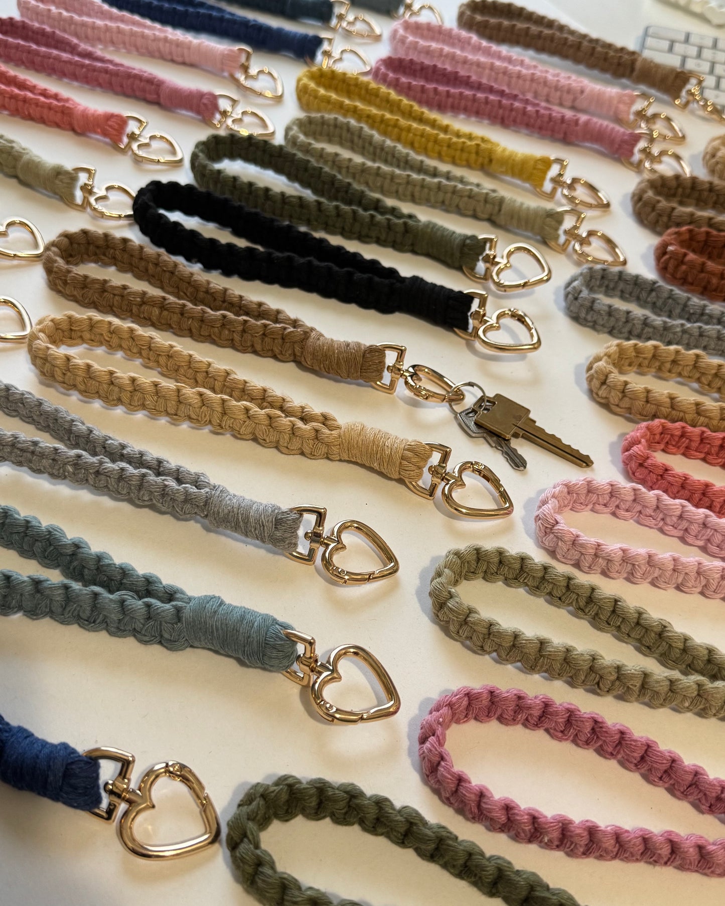 Macrame Heart Wristlet