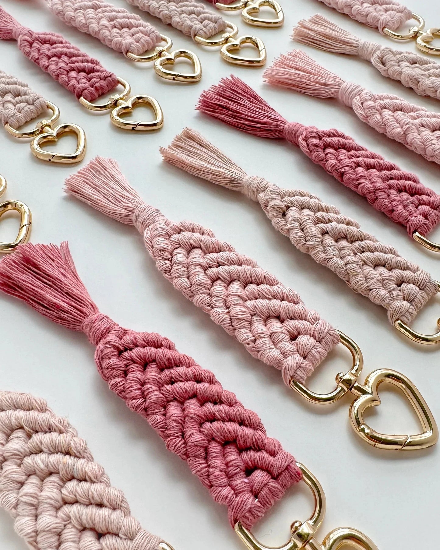 Macrame Heart Keychain