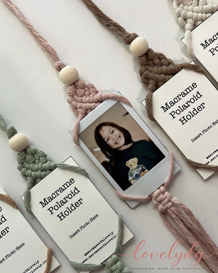 Macrame Polaroid Holder
